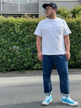 「CANTON（キャントン）のアイテム」を使った、gunken5さん（メンズ・171cm）の夏コーディネート