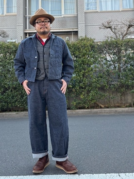 「RED WING（レッドウィング）のアイテム」を使った、gunken5さん（メンズ・171cm）の冬コーディネート