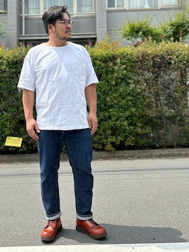 「DIFFEDUCATION（ディフデュ　ケーション）のアイテム（シューズ）」を使った、gunken5さん（メンズ・171cm）の夏コーディネート