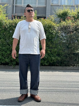 「アイテム（デニムパンツ）」を使った、gunken5さん（メンズ・171cm・40代）の夏コーディネート