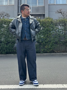 「orSlow（オアスロウ）のアイテム」を使った、gunken5さん（メンズ・171cm）の冬コーディネート