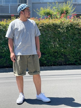 「FULLCOUNT（フルカウント）のアイテム（帽子）」を使った、gunken5さん（メンズ・171cm）の夏コーディネート