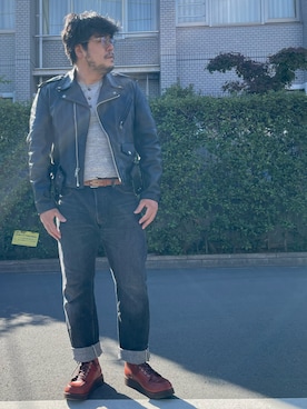 「DIFFEDUCATION（ディフデュ　ケーション）のアイテム（シューズ）」を使った、gunken5さん（メンズ・171cm）の秋コーディネート