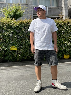 「DIFFEDUCATION（ディフデュ　ケーション）のアイテム（パンツ）」を使った、gunken5さん（メンズ・171cm）の夏コーディネート
