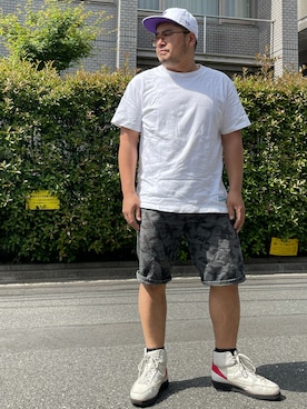 「DIFFEDUCATION（ディフデュ　ケーション）のアイテム（パンツ）」を使った、gunken5さん（メンズ・171cm）の夏コーディネート