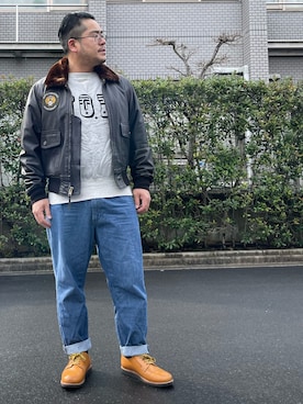 「DUBBLEWORKS（ダブルワークス）のアイテム」を使った、gunken5さん（メンズ・171cm）の冬コーディネート