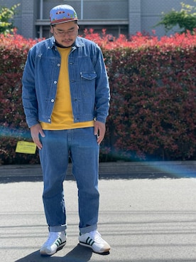 「ごきげんウィーク」｜「アイテム（デニムジャケット）」を使った、gunken5さん（メンズ・171cm）の春コーディネート