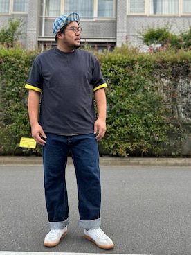 「FULLCOUNT（フルカウント）のアイテム（帽子）」を使った、gunken5さん（メンズ・171cm）の夏コーディネート