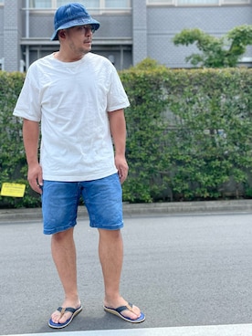 「Ahe'hee（アヘヘ）のアイテム」を使った、gunken5さん（メンズ・171cm）の夏コーディネート