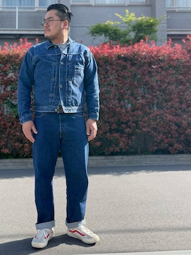 「orslow」｜「アイテム（デニムジャケット）」を使った、gunken5さん（メンズ・171cm）の春コーディネート