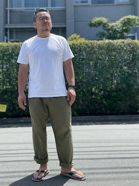 「ARMY TWILL（アーミーツイル）のアイテム（パンツ）」を使った、gunken5さん（メンズ・171cm）の夏コーディネート