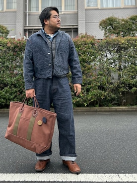 「アイテム（ベスト）」を使った、gunken5さん（メンズ・171cm）の秋コーディネート