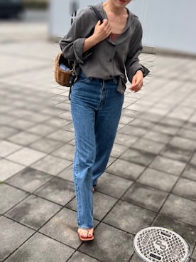 「MARCHER（マルシェ）のアイテム」を使った、kanae¨̮⑅さん（レディース・166cm）の夏コーディネート