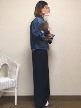 「秋冬」｜「アイテム（オールインワン・サロペット）」を使った、kanae¨̮⑅さん（レディース・166cm）の秋コーディネート