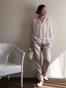 「LUCA（ルカ）のアイテム」を使った、kanae¨̮⑅さん（レディース・166cm）の夏コーディネート