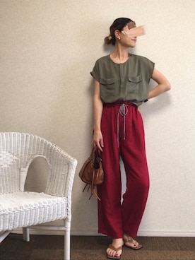 「NOIR DE POUPEE（ノワールドプーペ）のアイテム」を使った、kanae¨̮⑅さん（レディース・166cm）の夏コーディネート