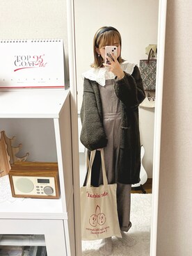 「アイテム（カチューシャ）」を使った、👶🏻さん（レディース・153cm・20代）の秋コーディネート