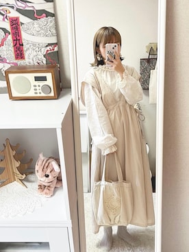 「ehka sopo（エヘカソポ）のアイテム（ジャンパースカート）」を使った、👶🏻さん（レディース・153cm）の秋コーディネート