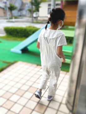 「むすめコーデ」｜「アイテム（オールインワン・サロペット）」を使った、non☆彡さん（キッズ・120cm）の夏コーディネート