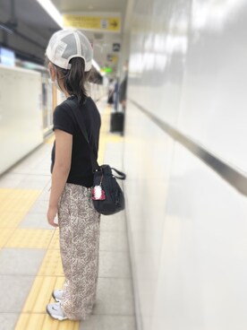 「apres les cours（アプレレクール）のアイテム（帽子）」を使った、non☆彡さん（キッズ・120cm）の秋コーディネート