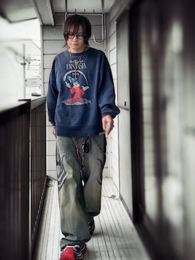 「CHROME HEARTS（クロムハーツ）のアイテム」を使った、ユウキチさん（メンズ・172cm）の冬コーディネート