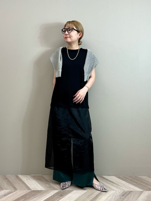 シアーレイヤードロングカットソー