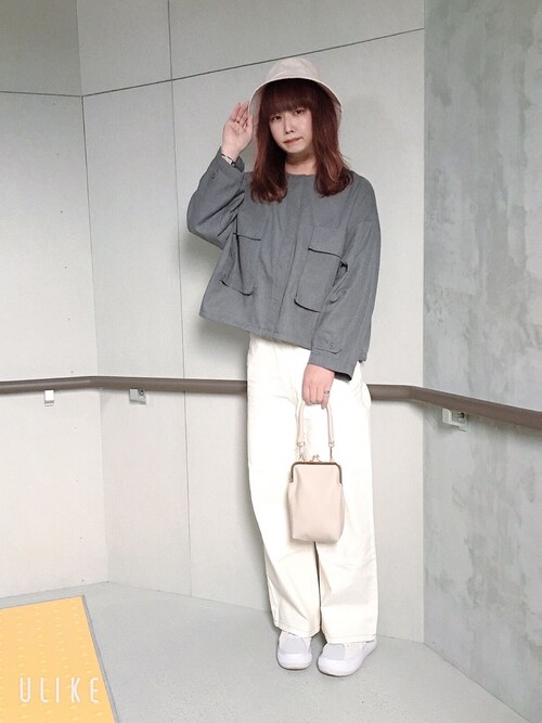 文音 回る空うさぎ Samansa Mos2 Blueのミリタリージャケットを使ったコーディネート Wear