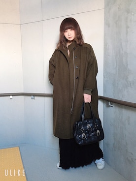 「PRADA（プラダ）のアイテム（財布/小物）」を使った、文音@回る空うさぎ🌕🐇さん（レディース・165cm）の冬コーディネート