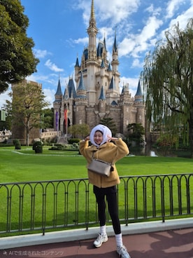 「アイテム（ヘアアクセサリー）」を使った、kaedemanさん（レディース・153cm）の冬コーディネート