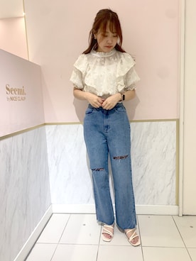 「プチプチコーデ」｜EGAさん（レディース・159cm）の夏コーディネート