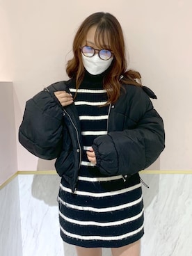 「one after another NICE CLAUP（ワンアフターアナザーナイスクラップ）のアイテム（ブルゾン）」を使った、EGAさん（レディース・159cm）の冬コーディネート