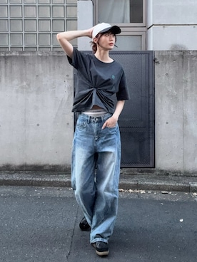 「UNE MANSION（ユヌマンション）のアイテム」を使った、Mireyさん（レディース・173cm）の夏コーディネート