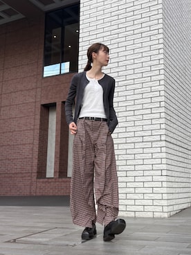 「アイテム（タンクトップ）」を使った、Mireyさん（レディース・173cm）の秋コーディネート