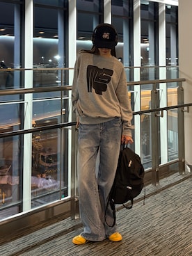 「アイテム（バックパック/リュック）」を使った、Mireyさん（レディース・173cm・20代）の秋コーディネート