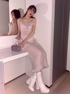 「アイテム（ワンピース/ドレス）」を使った、Mireyさん（レディース・173cm）の秋コーディネート