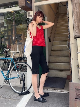 「ARCHIVER（アーカイバ）のアイテム」を使った、Mireyさん（レディース・173cm）の夏コーディネート