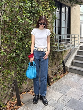 「Levi's（リーバイス）のアイテム（パンツ）」を使った、Mireyさん（レディース・173cm）の夏コーディネート
