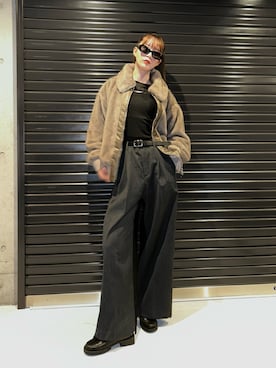 「アイテム（ジャケット/アウター）」を使った、Mireyさん（レディース・173cm）の秋コーディネート