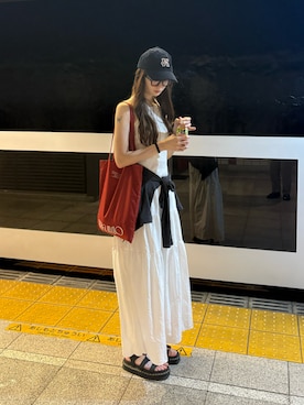 「Knuth Marf（クヌースマーフ）のアイテム」を使った、Mireyさん（レディース・173cm）の夏コーディネート
