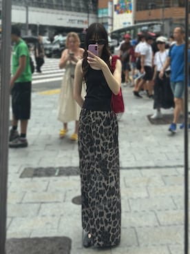 「アイテム（タンクトップ）」を使った、Mireyさん（レディース・173cm・20代）の夏コーディネート