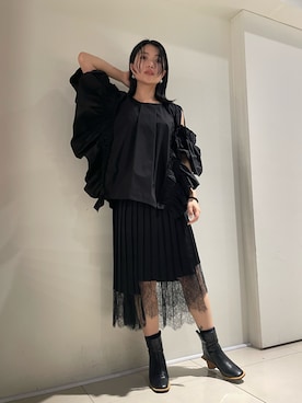 「ADDICT NOIR（アディクトノアー）のアイテム」を使った、yurina katsuraさん（レディース・165cm）の春コーディネート