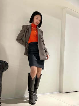 「JOHN LAWRENCE SULLIVAN（ジョンローレンスサリバン）のアイテム（ジャケット/アウター）」を使った、yurina katsuraさん（レディース・165cm）の夏コーディネート
