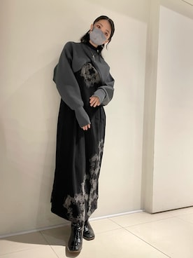「KMRii（ケムリ）のアイテム（ワンピース/ドレス）」を使った、yurina katsuraさん（レディース・165cm）の秋コーディネート