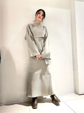 「おとなコーデ」｜「アイテム（ワンピース/ドレス）」を使った、yurina katsuraさん（レディース・165cm）の秋コーディネート