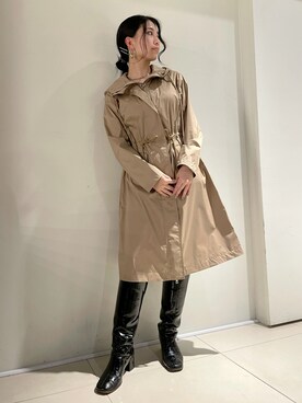「MONCLER（モンクレール）のアイテム（ジャケット/アウター）」を使った、yurina katsuraさん（レディース・165cm）の冬コーディネート