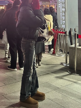 「アイテム（手袋）」を使った、juzzyさん（レディース・163cm）の冬コーディネート