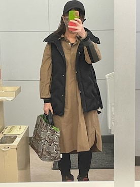 「ear PAPILLONNER（イアパピヨネ）のアイテム」を使った、おかちゃんさん（レディース・164cm）の冬コーディネート