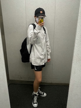 「Carhartt（カーハート）のカーハート ストラップバックキャップ ODESSA  CHARHARTT（キャップ）」を使った、wさん（レディース・166cm）の秋コーディネート