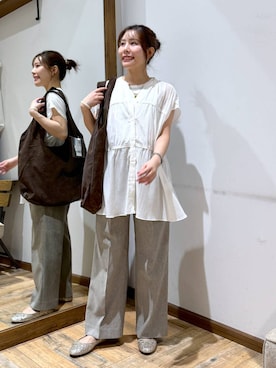 「アイテム（バレエシューズ）」を使った、shizuruさん（レディース・149cm）の夏コーディネート