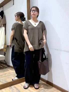 「アイテム（ヘアアクセサリー）」を使った、shizuruさん（レディース・149cm）の夏コーディネート